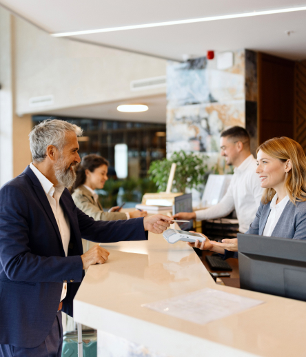 Friendly Reception Staff at InterContinental Suites Hotel, Cleveland