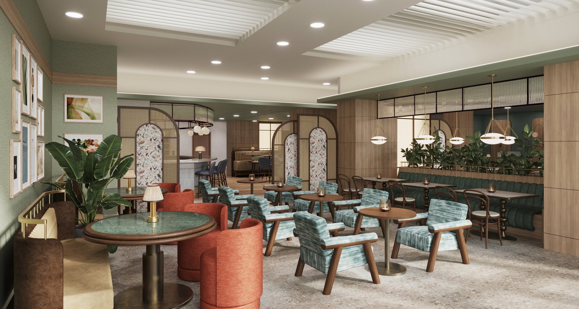 Bar with Dining at InterContinental Suites Hotel, Cleveland